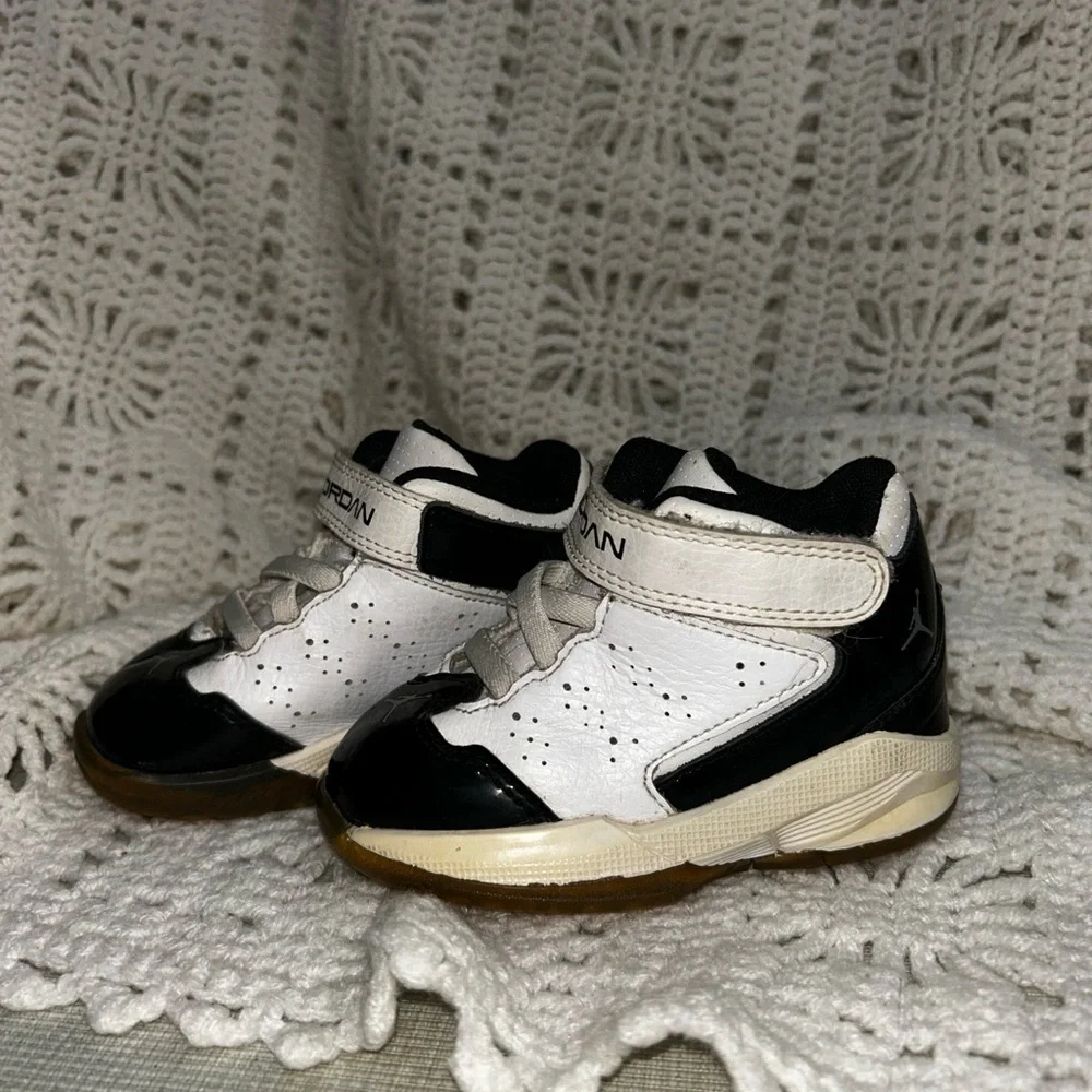 Jordan Kids Black and White Sneakers